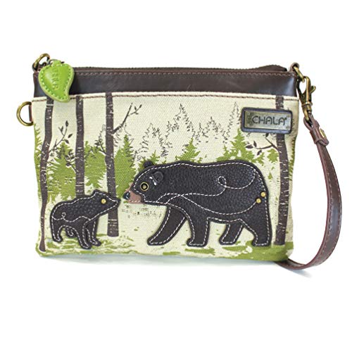 chala バッグ パッチ カバン かわいい Chala Women's Safari Animal Canvas Crossbody Cell Phone Purse with Adjustable Strap -Sand (Crossbody- 826Bear)chala バッグ パッチ カバン かわいい｜angelica