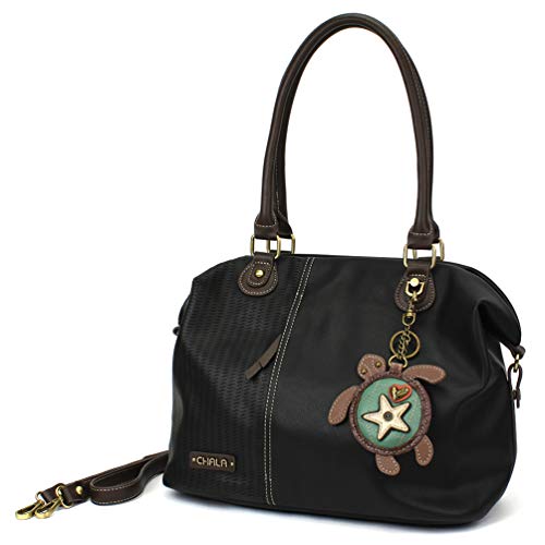 chala バッグ パッチ カバン かわいい CHALA Laser Cut Crossbody Shoulder bag Tote Bag Faux Leather Black (Sea Turtle)chala バッグ パッチ カバン かわいい｜angelica