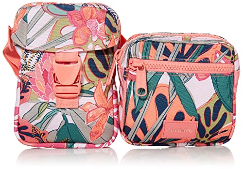 ヴェラブラッドリー ベラブラッドリー アメリカ フロリダ州マイアミ 日本未発売 Vera Bradley Women Recycled Lighten Up Reactive Convertible Belt Bag Sling Crossbody Bag, Rain Forヴェラブラッドリー ベラブラッドリー アメリカ フロリダ州マイアミ 日本未発売