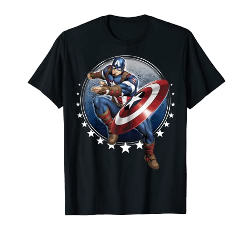 Tシャツ キャラクター ファッション トップス 海外モデル 送料無料 Marvel Captain America Shield Throw Stars Graphic T Shirt T Shirttシャツ キャラクター ファッション トップス 海外モデル Sfeah Com