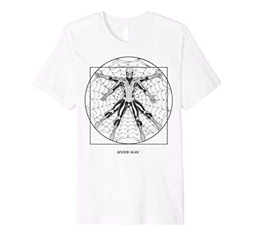 Tシャツ キャラクター ファッション トップス 海外モデル 送料無料 Marvel Spider Man Vitruvian Web Slinger Premium T Shirttシャツ キャラクター ファッション トップス 海外モデル Psicologosancora Es