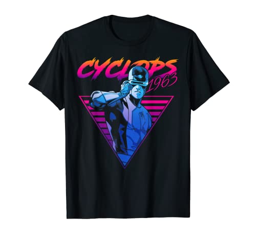 Tシャツ キャラクター ファッション トップス 海外モデル 送料無料 Marvel X Men Cyclops Retro Neon Triangle Graphic T Shirttシャツ キャラクター ファッション トップス 海外モデル Psicologosancora Es