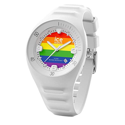 腕時計 アイスウォッチ メンズ かわいい 送料無料 Ice Watch P Leclercq Rainbow White Men S Watch With Silicone Strap Medium 腕時計 アイスウォッチ メンズ かわいい Psicologosancora Es