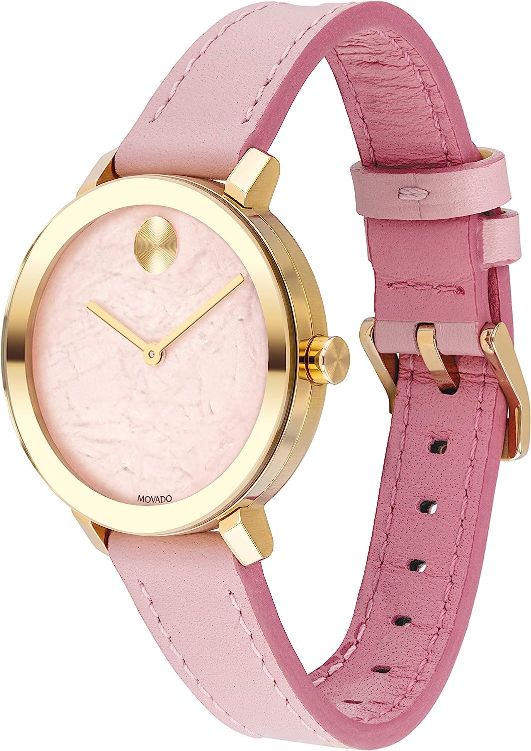 腕時計 モバード レディース Leather (Model: Watch Pink, 15 Movado