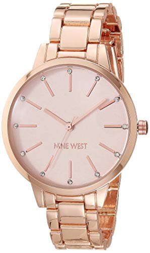 腕時計 ナインウェスト レディース Nine West Women Japanese Quartz Dress Watch with Metal Strap, Rose Gold, 14 (Model: NW/2098PKRG)腕時計 ナインウェスト レディース