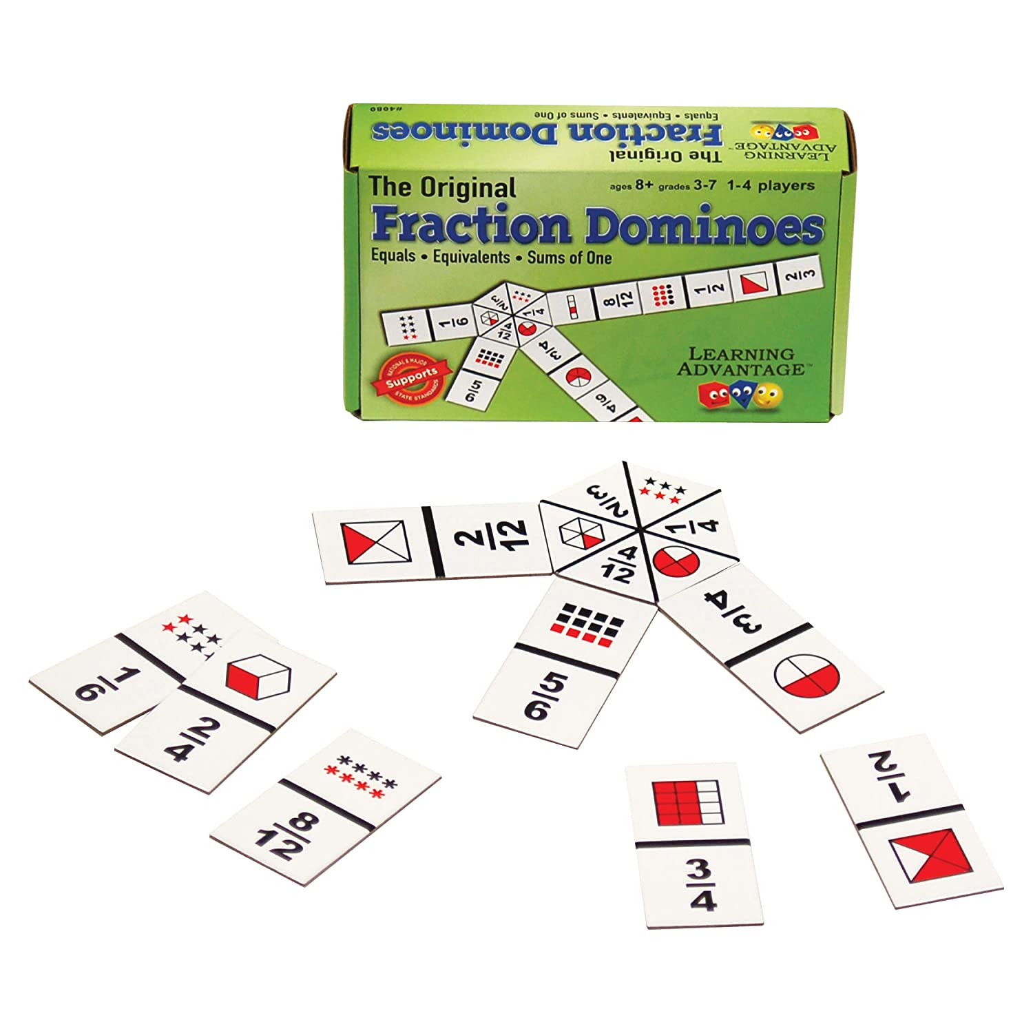 知育玩具 ラーニングアドバンテージ パズル ブロック 送料無料 Learning Advantage 4080 Learning Advantage The Original Fraction Dominoes In Home Learning Fraction Game 45 Dominoes Math Ma知育玩具 ラーニングアドバンテージ パズル ブロック