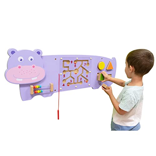 知育玩具 ラーニングアドバンテージ パズル ブロック 送料無料 Learning Advantage Hippo Activity Wall Panel 18m Toddler Activity Center Wall Mounted Toy Busy Board Decor For Bedrooms Da知育玩具 ラーニングアドバンテージ パズル ブロック