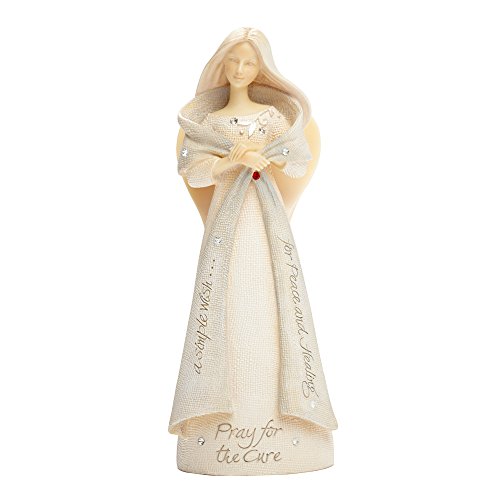 エネスコ Enesco 飾りつけ 室内装飾 外国で模範例 亜米利加 Enesco Foundations Pray for a Cure 4.49-Inch Angel Figurine, Miniエネスコ Enesco 飾りつけ 室内装飾 外国で模範例 亜米利加