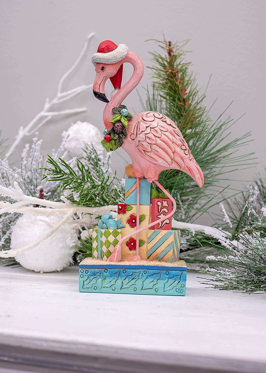 エネスコ Enesco 置物 インテリア 海外モデル アメリカ 送料無料 Enesco Jim Shore Heartwood Creek Christmas Flamingo Figurine 7 28 Inches Height Multicolorエネスコ Enesco 置物 インテリア 海外モデル アメリカ Peoplenet Dk