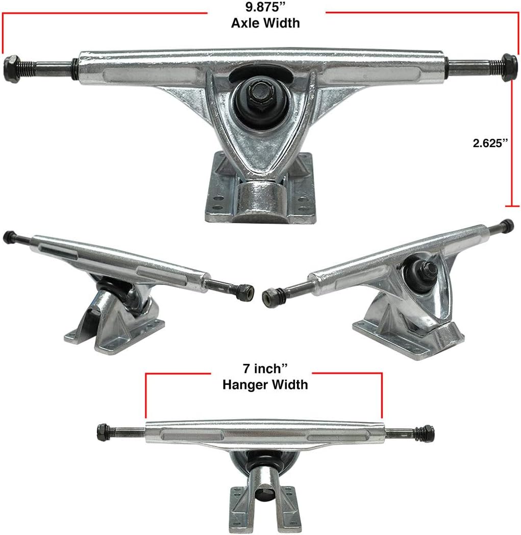 ウィール タイヤ スケボー スケートボード 海外モデル 【送料無料】Yocaher Longboard Skateboard Trucks Combo Set 71mm Wheels + 7