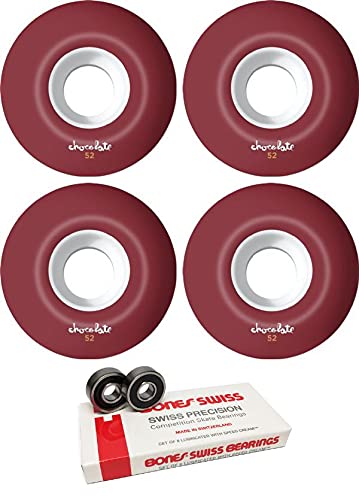 ウィール タイヤ スケボー スケートボード 海外モデル 送料無料 Chocolate Skateboards 52mm Og Chunk Staple Skateboard Wheels 98a With Bones Bearings 8mm Bones Swiss Skateboard Bearings 8 Pウィール タイヤ スケボー スケートボード 海外モデル