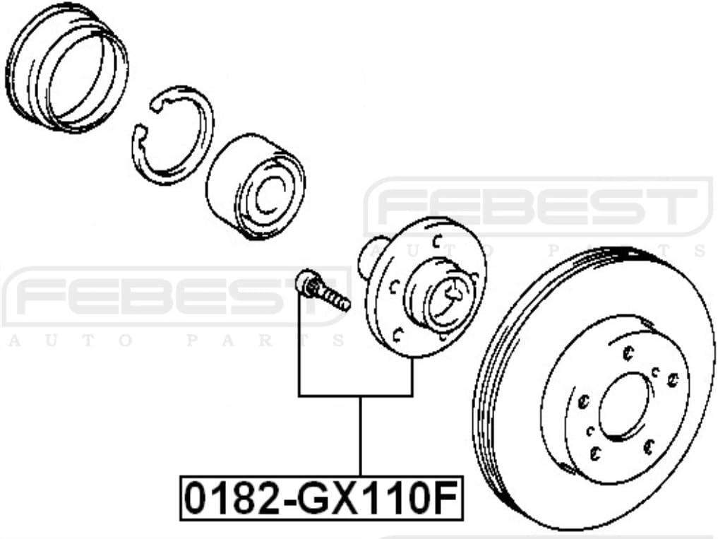 自動車パーツ 海外社外品 - 4350222080 Febest自動車パーツ For Front Hub Toyota Wheel 修理部品 【2022正規激安】  修理部品