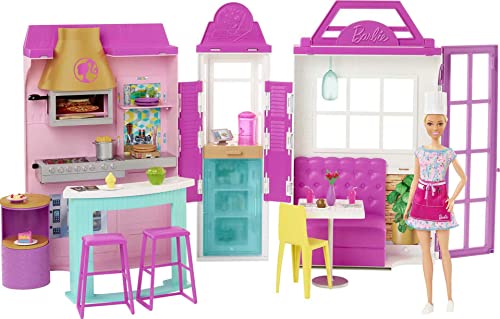 バービー バービーあやつり人形 日本未発売 プレイセット 付属物 Barbie HBB91 - Zestaw zabawowy Restauracja z lalk? i 30+ cz??ciami, prezent dla dzieci, wiek 3+バービー バービーあやつり人形 日本未発売 プレイセット 付属物