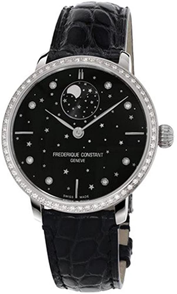 能時計 フレデリックコンスタント メンズ 送料無料 Frederique Constant Slimline Moonphase Stars Automatic Diamond Black Dial Men S Watch Fc 701bsd3sd6腕時計 フレデリックコンスタント メンズ Amseventrentals Com