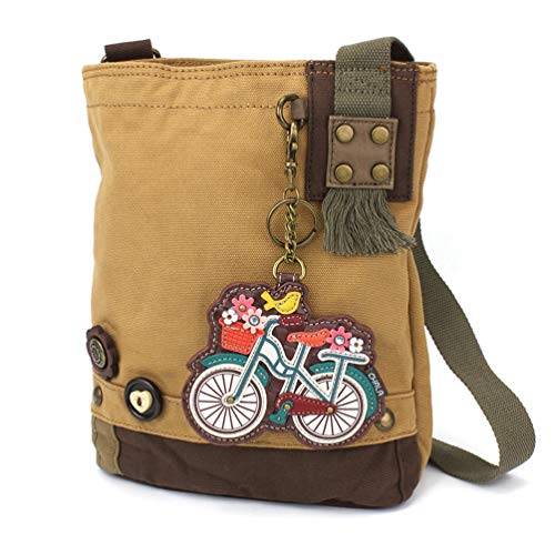 chala バッグ パッチ カバン かわいい Chala Handbags Brown Olive Canvas Patch Cross-body Messenger Bags with 2021 new Key-fob (Olive_ Forget-me-not)chala バッグ パッチ カバン かわいい
