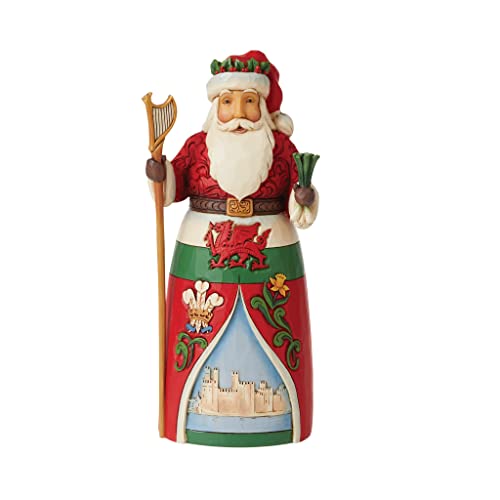 エネスコ Enesco 飾りつけ 室内装飾 外国でひな形 亜米利加 Enesco Jim Shore Heartwood Creek Santas Around The World Welsh Figurine, 7.08 Inch, Multicolorエネスコ Enesco 飾りつけ 室内装飾 外国でひな形 亜米利加