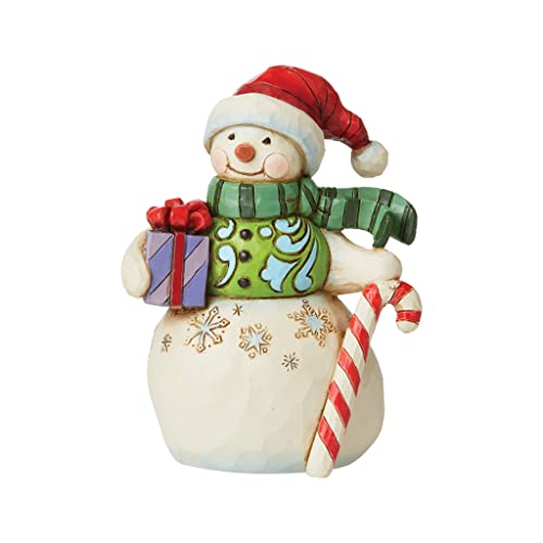 エネスコ Enesco 雪達磨 差し上げ物とキャンディケイン ジム・ショア ハートウッドクリーク 約9多情多感 6009009 図形 室内装飾 飾りつけ スノーマン