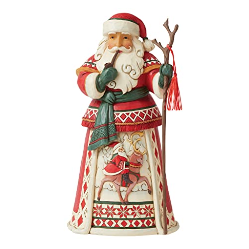エネスコ Enesco 飾りつけ 室内装飾 外国でひな形 亜米利加 Enesco Jim Shore Heartwood Creek Lapland Santa Riding Reindeer Scene Figurine, 10.3 Inch, Multicolorエネスコ Enesco 飾りつけ 室内装飾 外国でひな形 亜米利加