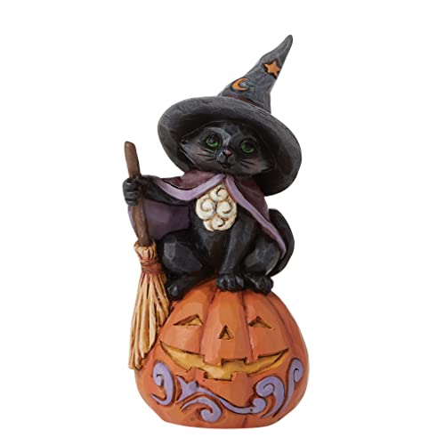 エネスコ Enesco 飾りつけ 室内装飾 外国でひな形 亜米利加 Enesco Jim Shore Heartwood Creek Black Cat on Pumpkin Miniature Figurine, 4 Inch, Multicolorエネスコ Enesco 飾りつけ 室内装飾 外国でひな形 亜米利加