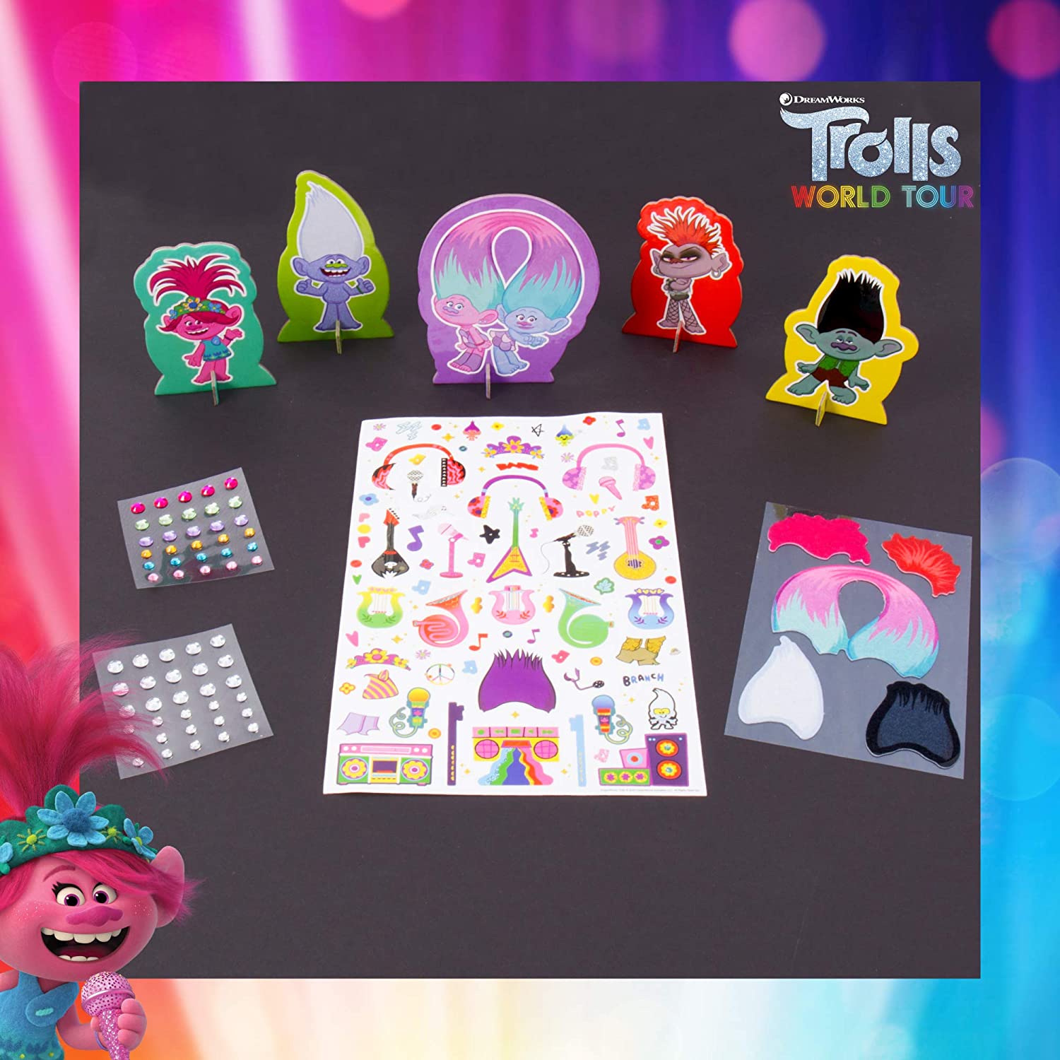 トロールズ アメリカ直輸入 アニメ 映画 ドリームワークス 送料無料 Trolls World Tour Fashion Dress Up Dolls Set By Horizon Group Usa Includes 5 Paper Dress Up Dolls Mix Match Over 30 Reトロールズ アメリカ直輸入 アニメ 映画 ドリームワークス