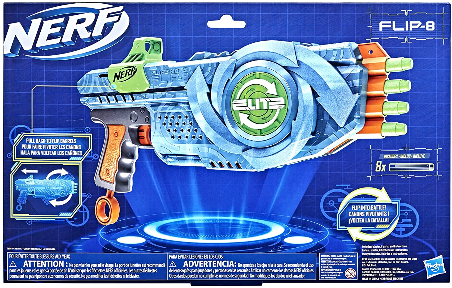 ナーフ アメリカ 直輸入 ソフトダーツ リフィル 送料無料 Nerf Elite 2 0 Flipshots Flip 8 Blaster With 8 Dart Barrels That Flip To Double Your Firepower 8 Dart Capacity 8 Official Elite Dartsナーフ アメリカ 直輸入 ソフトダーツ リフィル