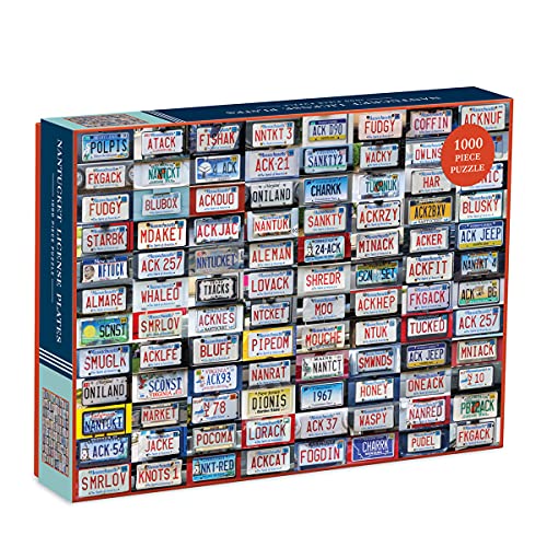 ジグソーパズル 海外製 アメリカ Galison Nantucket License Plates Puzzle, 1,000 Pieces, 20&rdquo; x 27&rdquo; ? Jigsaw Puzzle Featuring a Collage of License Plate Photographs ? Thick, Sturdy Pieces, Challenging Family Activitジグソーパズル 海外製 アメリカ｜angelica
