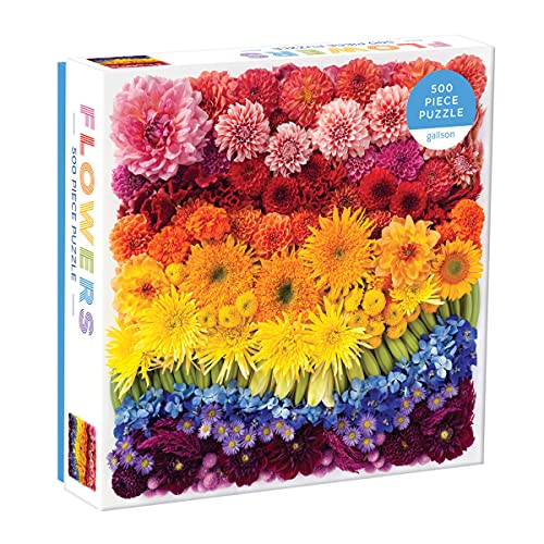 ジグソーパズル 海外製 アメリカ Galison Rainbow Flowers Jigsaw Puzzle, 500 Pieces, 20”x20” ? Features an Array of Flowers and Petals in a Mesmerizing Rainbow of Color ? Challenging, Perfect for Family Fun ? Funジグソーパズル 海外製 アメリカ|angelica