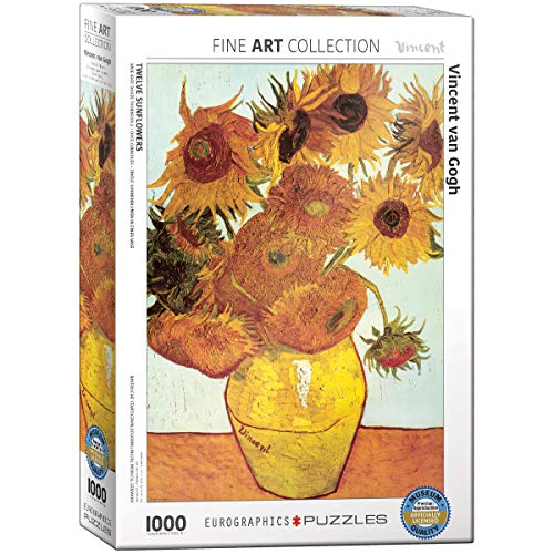 ジグソーパズル 海外製 アメリカ Eurographics Twelve Sunflowers by Van Gogh 1000-Piece Puzzleジグソーパズル 海外製 アメリカ｜angelica