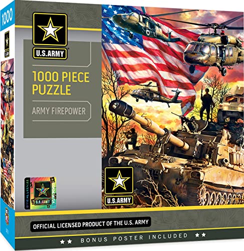 ジグソーパズル 海外製 アメリカ MasterPieces US Army Firepower 1000 Piece Jigsaw Puzzle - Jigsaw Puzzle with Vibrant Artwork and Durable Pieces - Fun Family Activity, Brain Challenge, and Educational Entertainment for Kiジグソーパズル 海外製 アメリカ|angelica
