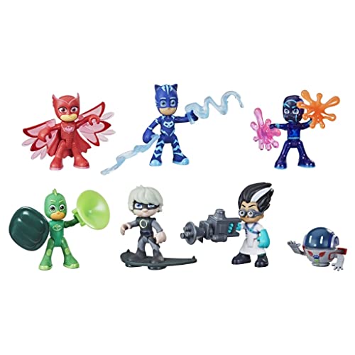 PJ Masks しゅつどう！パジャマスク アメリカ直輸入 おもちゃ PJ Masks Hero and Villain Figure Set Preschool Toy, 7 PJ Masks Action Figures with 10 Accessories, Ages 3 and UpPJ Masks しゅつどう！パジャマスク アメリカ直輸入 おもちゃ画像