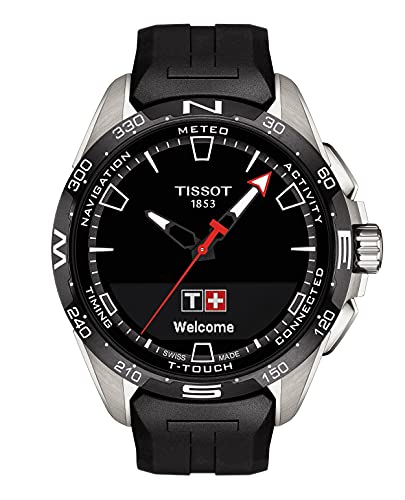 ウオッチ ティソ メンズ Tissot Unisex T-Touch Connect Solar Antimagnetic Titanium Case Swiss Tactile Quartz Watch with Rubber Strap, Black, 23 (Model: T1214204705100)ウオッチ ティソ メンズ
