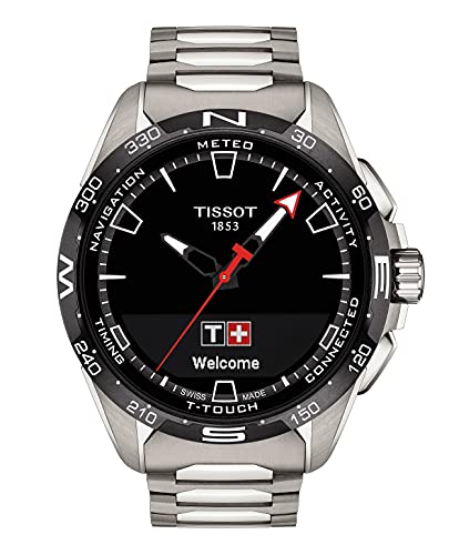 ウオッチ ティソ メンズ Tissot Unisex T-Touch Connect Solar Antimagnetic Titanium Case Swiss Tactile Quartz Watch with Strap, Grey, 23 (Model: T1214204405100)ウオッチ ティソ メンズ