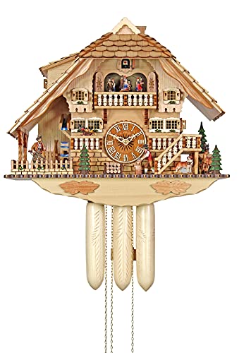 カッコー時辰儀 室内装飾 飾りもの時辰儀 外国で真似形 亜米利加 HerrZeit by Adolf Herr Cuckoo Clock - The Hunter and The Wood Chopper (Natural)カッコー時辰儀 室内装飾 飾りもの時辰儀 外国で真似形 亜米利加