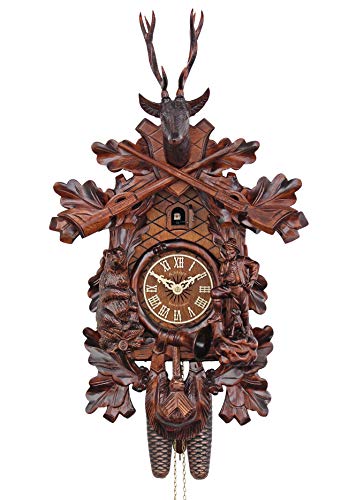 カッコー時計 インテリア 壁掛け時計 海外モデル アメリカ HerrZeit by Adolf Herr Cuckoo Clock - The Bear Hunter XL handshingledカッコー時計 インテリア 壁掛け時計 海外モデル アメリカ