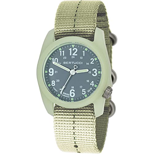 腕時計 ベルトゥッチ レディース 逆輸入 海外モデル BERTUCCI DX3 Plus Watch | Vintage Drab w/White Dial/Super Luminous case- #357 Glow w/Vintage Drab Dash Line Band腕時計 ベルトゥッチ レディース 逆輸入 海外モデル|angelica