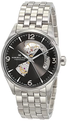 ウオッチ ハミルトン メンズ Hamilton Jazzmaster Open Heart Automatic Men\u0027s Watch, 42粍 Stainless Steel Case, Swiss Made, Grey Dial Analog Wrist Watch, 50m Waterproof, Sapphire Crystal, 3-Hand Movement, Stainless Steel Strapウオッチ ハミルトン メンズ