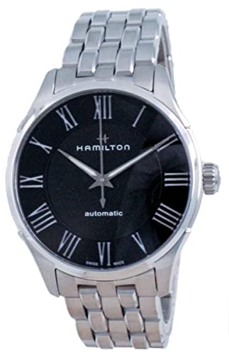 ウォッチ ハミルトン メンズ Hamilton Jazzmaster Automatic Men\u0027s Watch, 40粍 Stainless Steel Case, Swiss Made, Black Dial Analog Wrist Watch for Men, 50m Waterproof, Sapphire Crystal, 3-Hand Movement, Strapウォッチ ハミルトン メンズ
