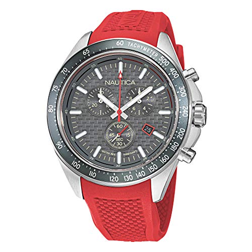 腕時計 ノーティカ メンズ 送料無料 Nautica Men S Stainless Steel Quartz Fabric Strap Red 22 Casual Watch Model Napobs111 腕時計 ノーティカ メンズ Factor100 Co Il