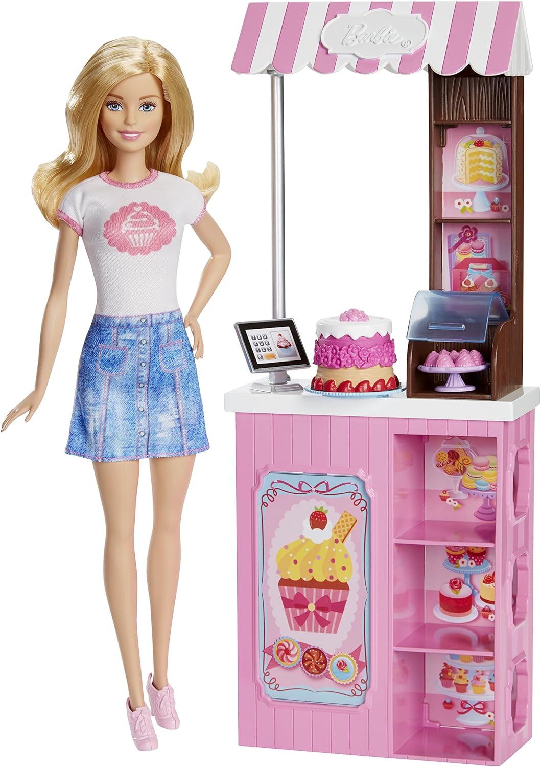 楽天市場 送料無料 バービーベーカリーオーナードール プレイセット パン屋さん バービーキャリア バービー人形 Dmc35 Angelica