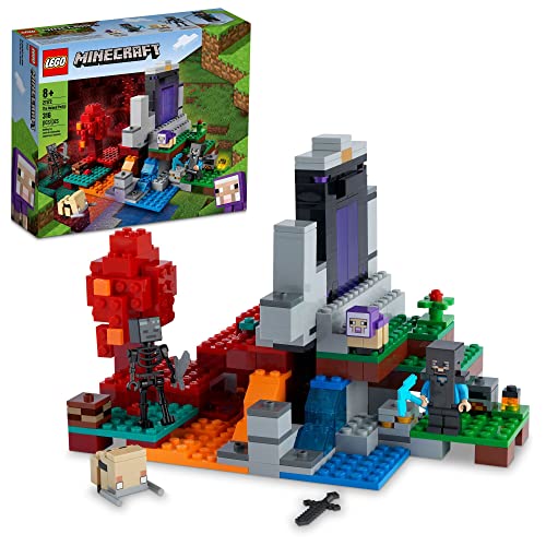 レゴ マイン細工 貨物輸送無料 Lego Minecraft The Ruined Portal Building Kit Fun Minecraft Toy For Kids With Steve And A Wither Skeleton New 21 316 Pieces レゴ マインクラフト Earthkitchen Ph