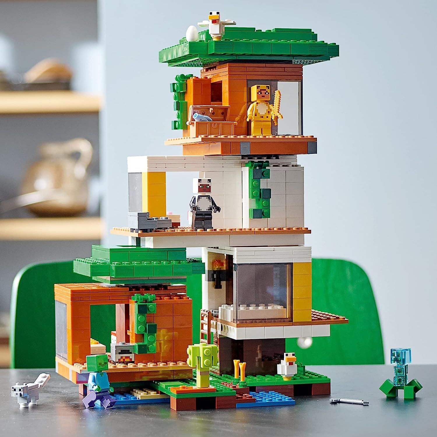 楽天市場 レゴ マインクラフト 送料無料 Lego Minecraft The Modern Treehouse Giant Treehouse Building Kit Playset Fun Toy For Minecraft Gaming Kids New 21 909 Pieces レゴ マインクラフト Angelica