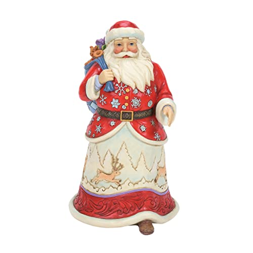 エネスコ Enesco 肩に御徒面子を持ったサンタ 「どこへ行っても、優しさを見せて」 ジム・ショア ハートウッドクリーク 約20多情多感 6008878 図形 室内装飾 飾りつけ