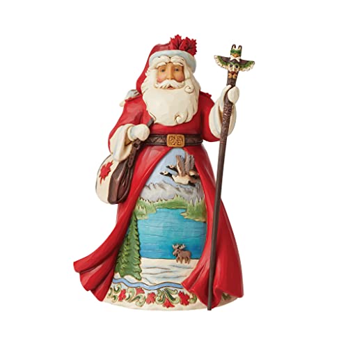 エネスコ Enesco 飾りつけ 室内装飾 外国で真似形 亜米利加 Enesco Jim Shore Heartwood Creek Santas Around the World Canadian Figurine, 7.18 Inch, Multicolorエネスコ Enesco 飾りつけ 室内装飾 外国で真似形 亜米利加