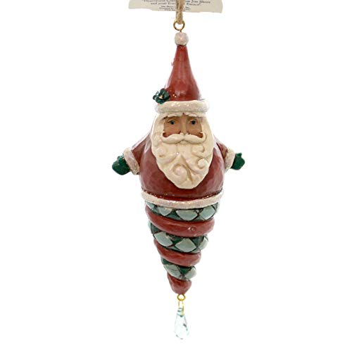 エネスコ Enesco 飾りつけ 室内装飾 外国で模範例 亜米利加 Jim Shore for Enesco Heartwood Creek Santa Icicle Ornament, 5\"エネスコ Enesco 飾りつけ 室内装飾 外国で模範例 亜米利加"