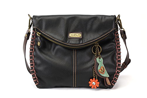 chala バッグ パッチ カバン かわいい CHALA Charming Crossbody Bag Shoulder Handbag With Flap Top and Zipper Black (Teal Mini Bird)chala バッグ パッチ カバン かわいい｜angelica