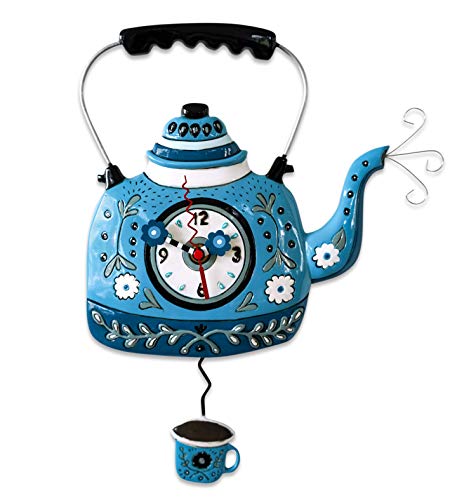 壁掛け時計 振り子時計 インテリア 海外モデル アメリカ Allen Designs Kettle Blue Pendulum Clock壁掛け時計 振り子時計 インテリア 海外モデル アメリカ|angelica