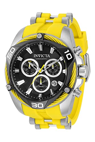 腕時計 インヴィクタ インビクタ ボルト メンズ Invicta Men Bolt 50mm Stainless Steel, Silicone Quartz Chronograph Watch, Yellow (Model: 31313)腕時計 インヴィクタ インビクタ ボルト メンズ