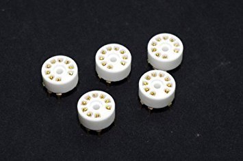 無意味さ管 ギター・軍事基地 アンプリファイアー 外国で インポート 4308828259 SMAKN 5 PCS Ceramic Gold Plated 9pin B9A PCB Mount Tube Socket for 12AX7/ECC83/12AT7/6DJ8無意味さ管 ギター・軍事基地 アンプリファイアー 外国で インポート 4308828259