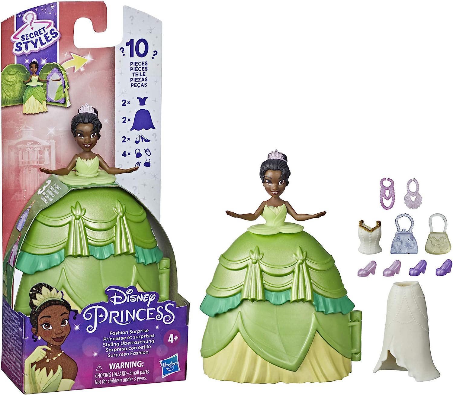 プリンセスと魔法のキス ティアナ プリンセスアンドザフロッグ ディズニープリンセス 送料無料 Disney Princess Secret Styles Fashion Surprise Tiana Mini Doll Playset プリンセスと魔法のキス ティアナ プリンセスアンドザフロッグ ディズニープリンセス