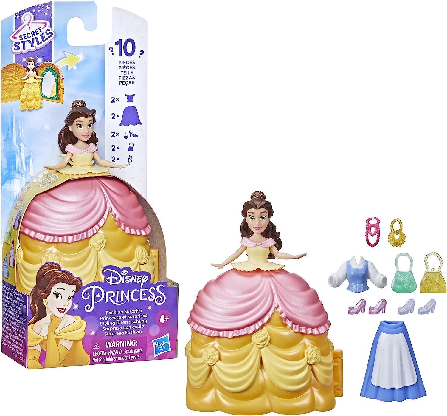 美女と野獣 ベル ビューティアンドザビースト ディズニープリンセス 送料無料 Disney Princess Secret Styles Fashion Surprise Belle Mini Doll Playset With Extra Clothes And Accessori美女と野獣 ベル ビューティアンドザビースト ディズニープリンセス
